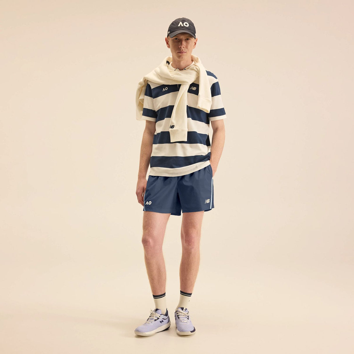 New Balance Men's Australian Open Striped Premium Polo-2