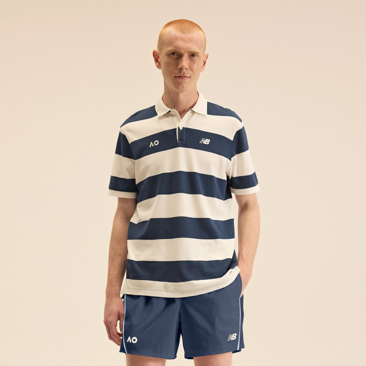 New Balance Men's Australian Open Striped Premium Polo-3