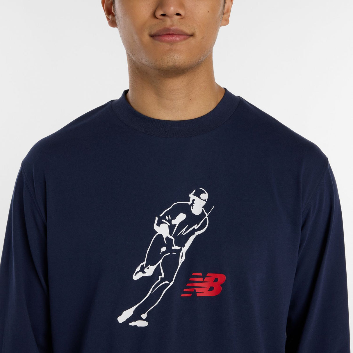 New Balance Men's Shohei Always On Logo Long Sleeve T-Shirt-5