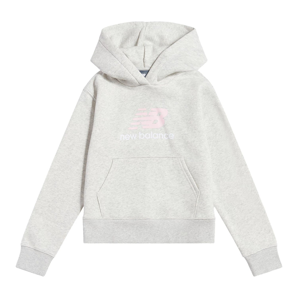 New Balance Girls' French Terry Stacked Logo Hoodie-1