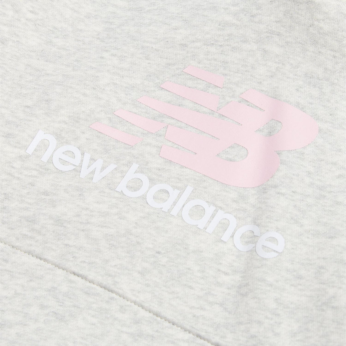 New Balance Girls' French Terry Stacked Logo Hoodie-3