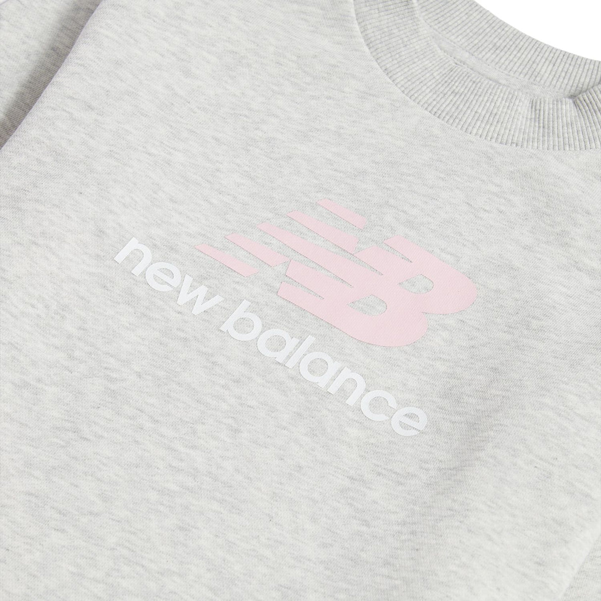New Balance Girls' BB Stacked Logo Crew-3