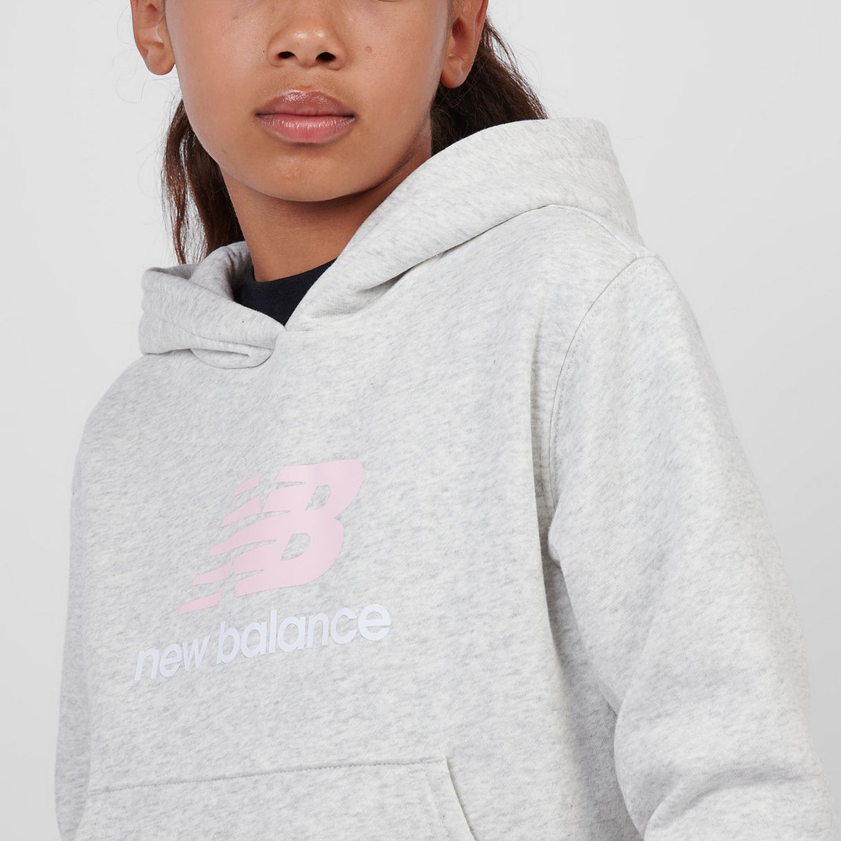 New Balance Girls' BB Stacked Logo Hoodie-8