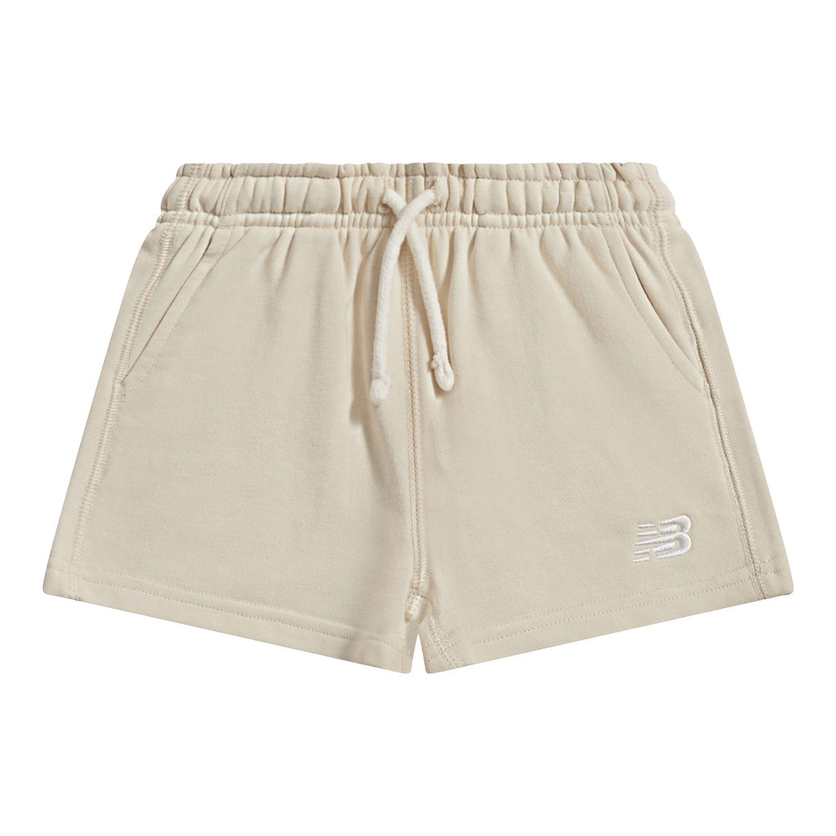 New Balance Girls' French Terry Small Logo Shorts-1