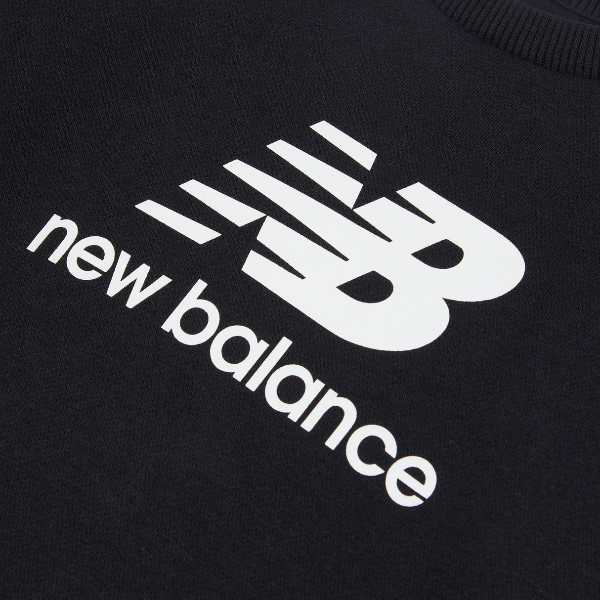 New Balance Boys' Brush Back Stacked Logo Crew-3