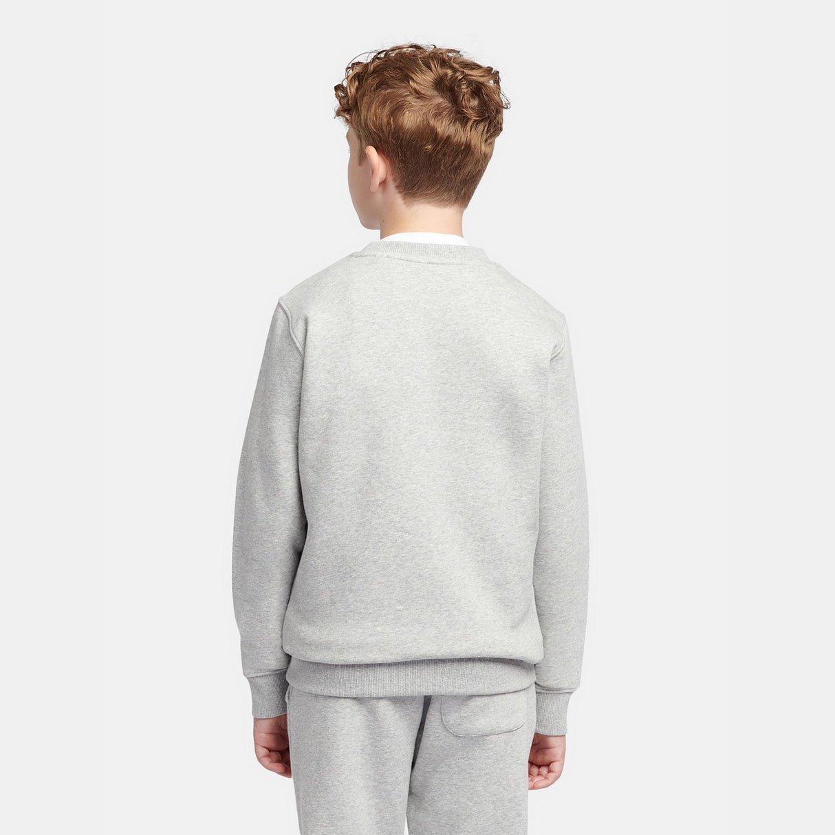 New Balance Boys' Brush Back Stacked Logo Crew-7