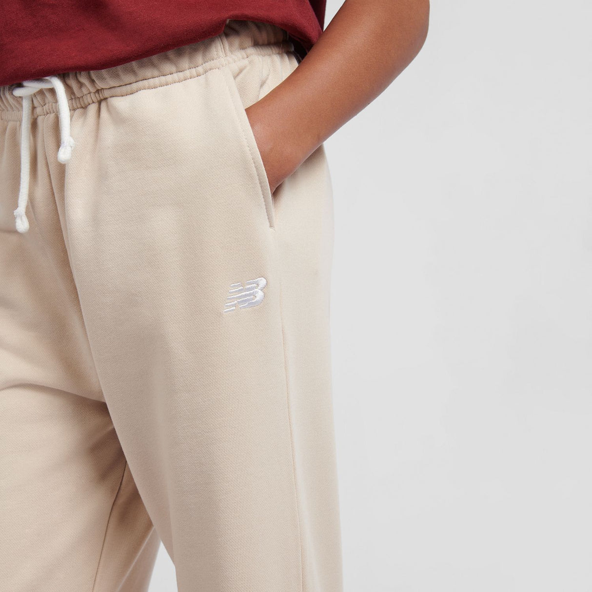 New Balance Girls' Small Logo Wide Leg Pants-8