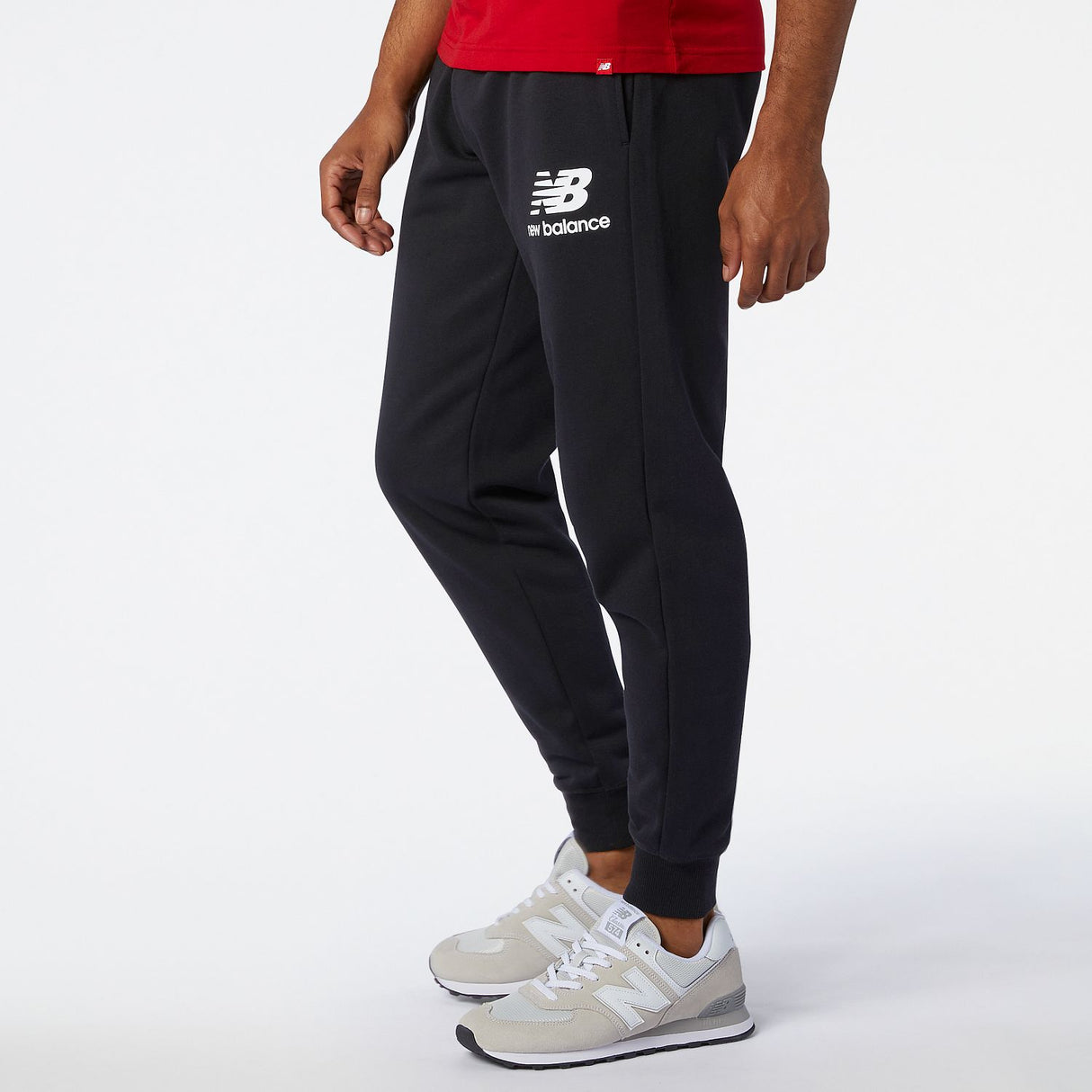 New Balance Men's Essentials Stacked Logo Sweatpants-4