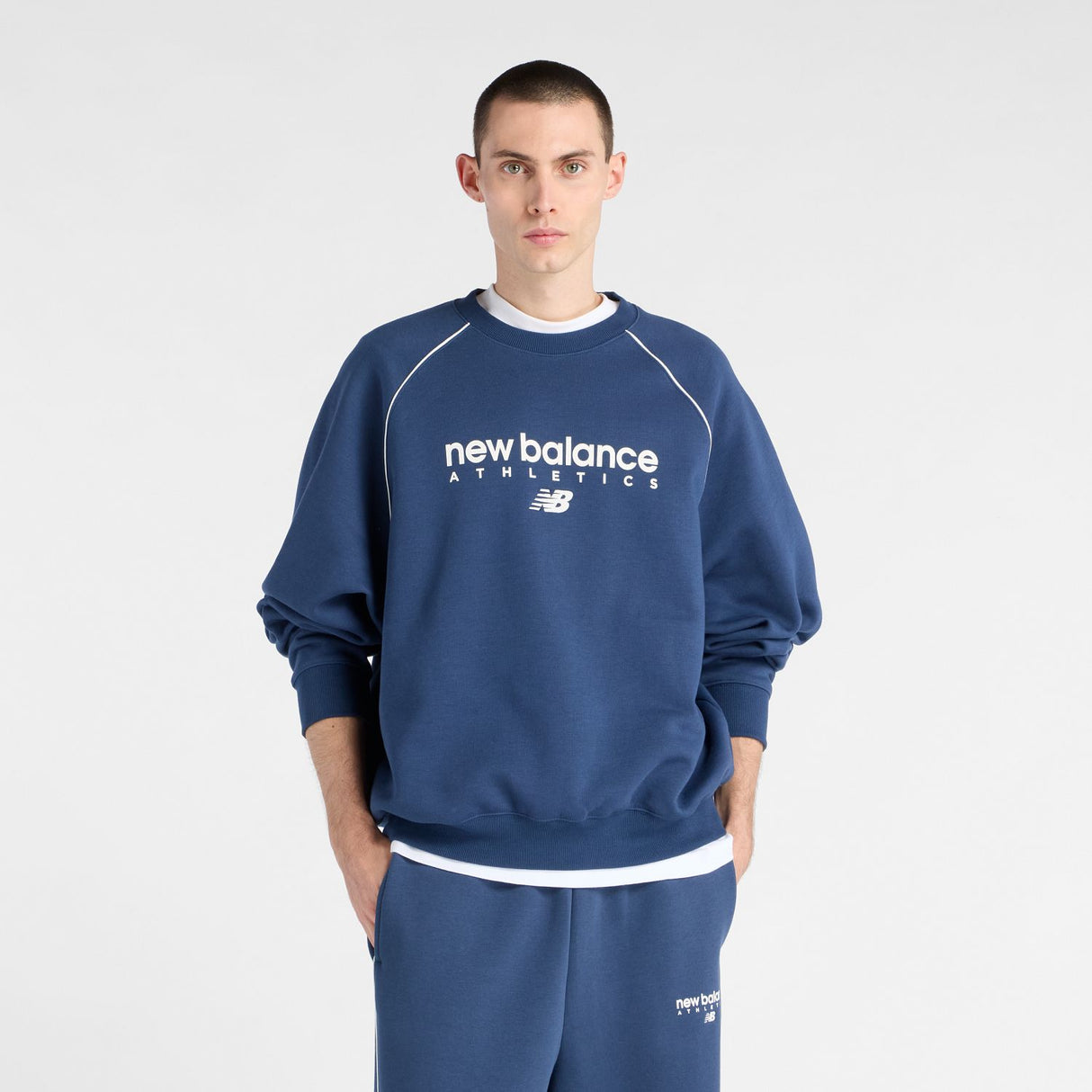 New Balance Men's Trackside Fleece Crew-1
