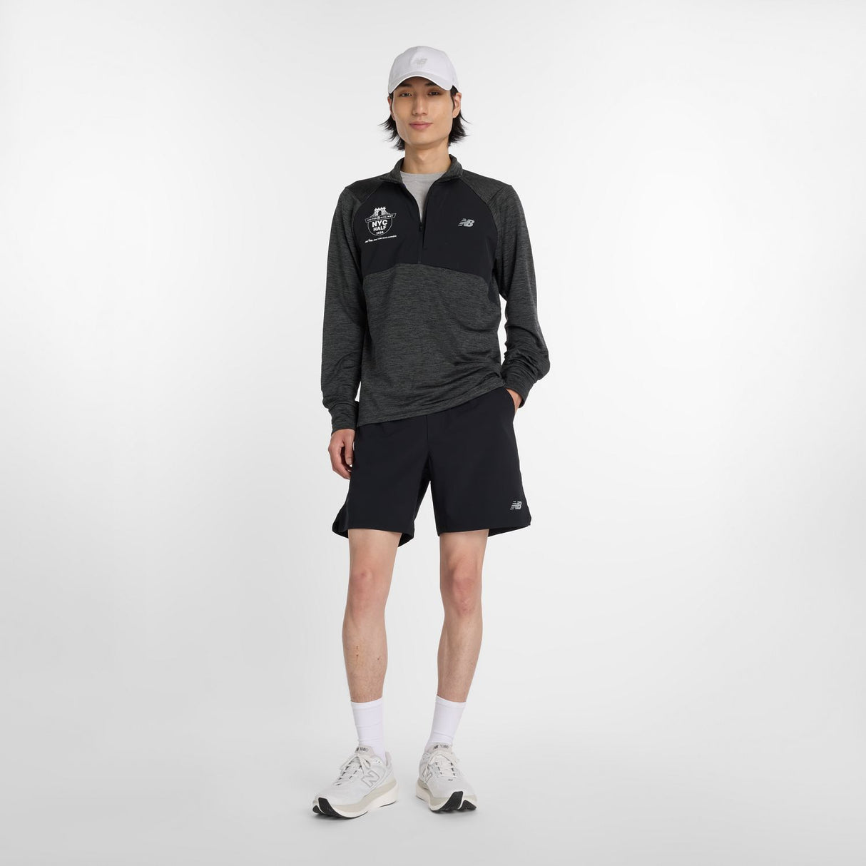 New Balance Men's United Airlines NYC Half Athletics Heat Grid 1/2 Zip-1