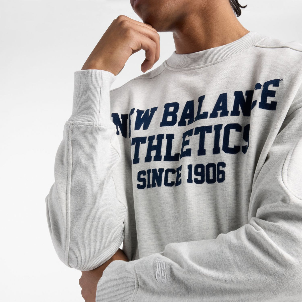 New Balance Men's Varsity French Terry Graphic Crew-8