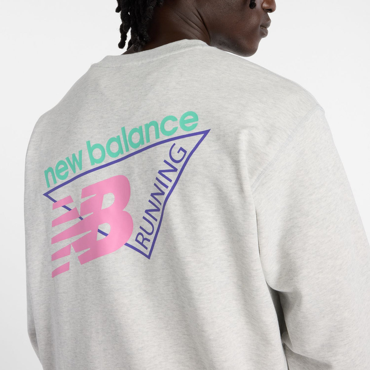 New Balance Men's Classic Tri-Logo French Terry Crew-5