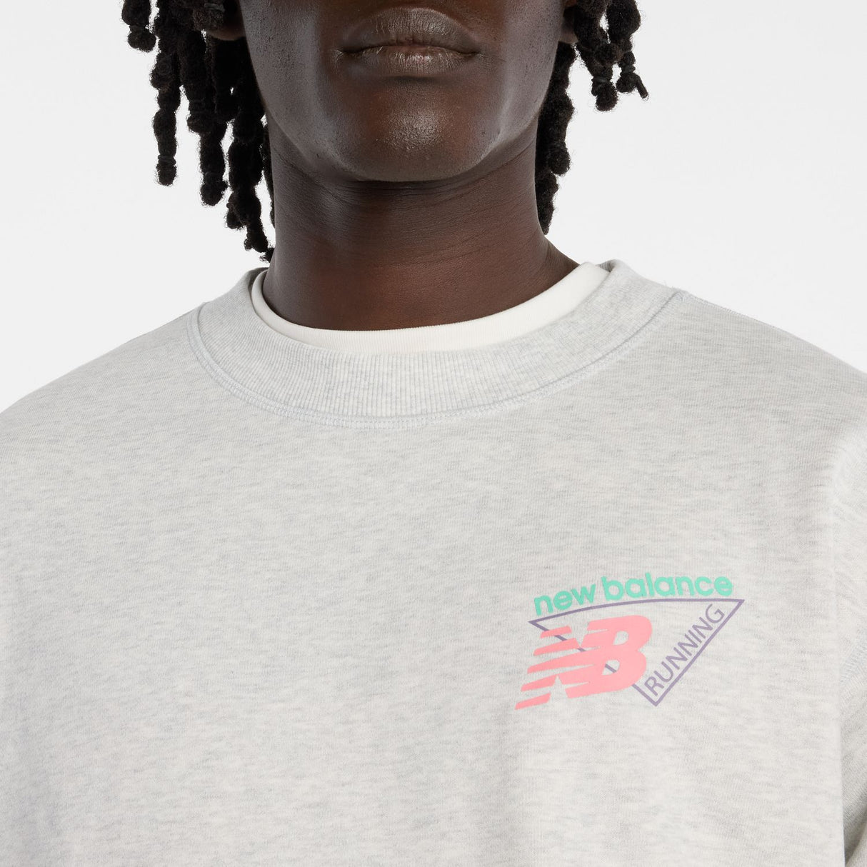 New Balance Men's Classic Tri-Logo French Terry Crew-7