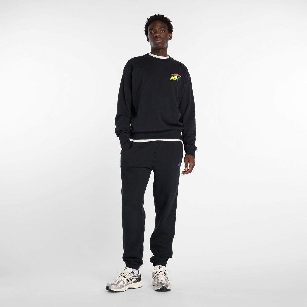 New Balance Men's Classic Tri-Logo French Terry Crew-1