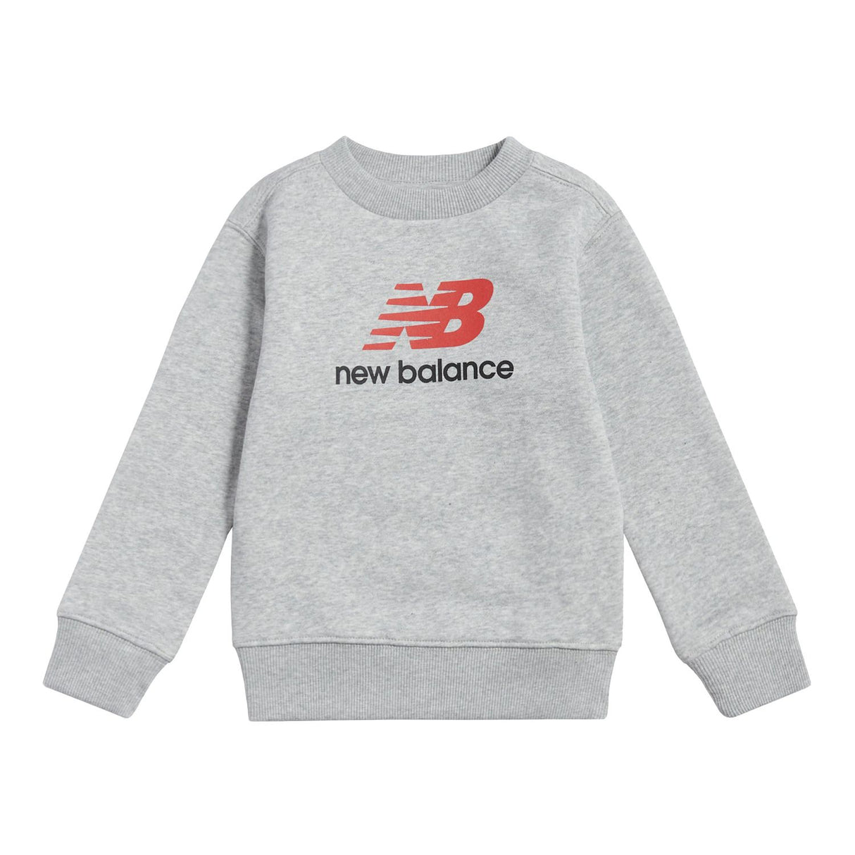 New Balance Boys' Brush Back Stacked Logo Crew-1