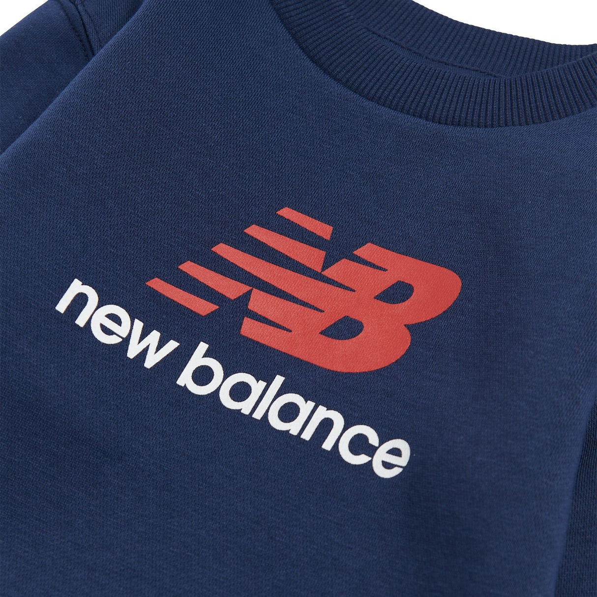 New Balance Boys' Brush Back Stacked Logo Crew-3