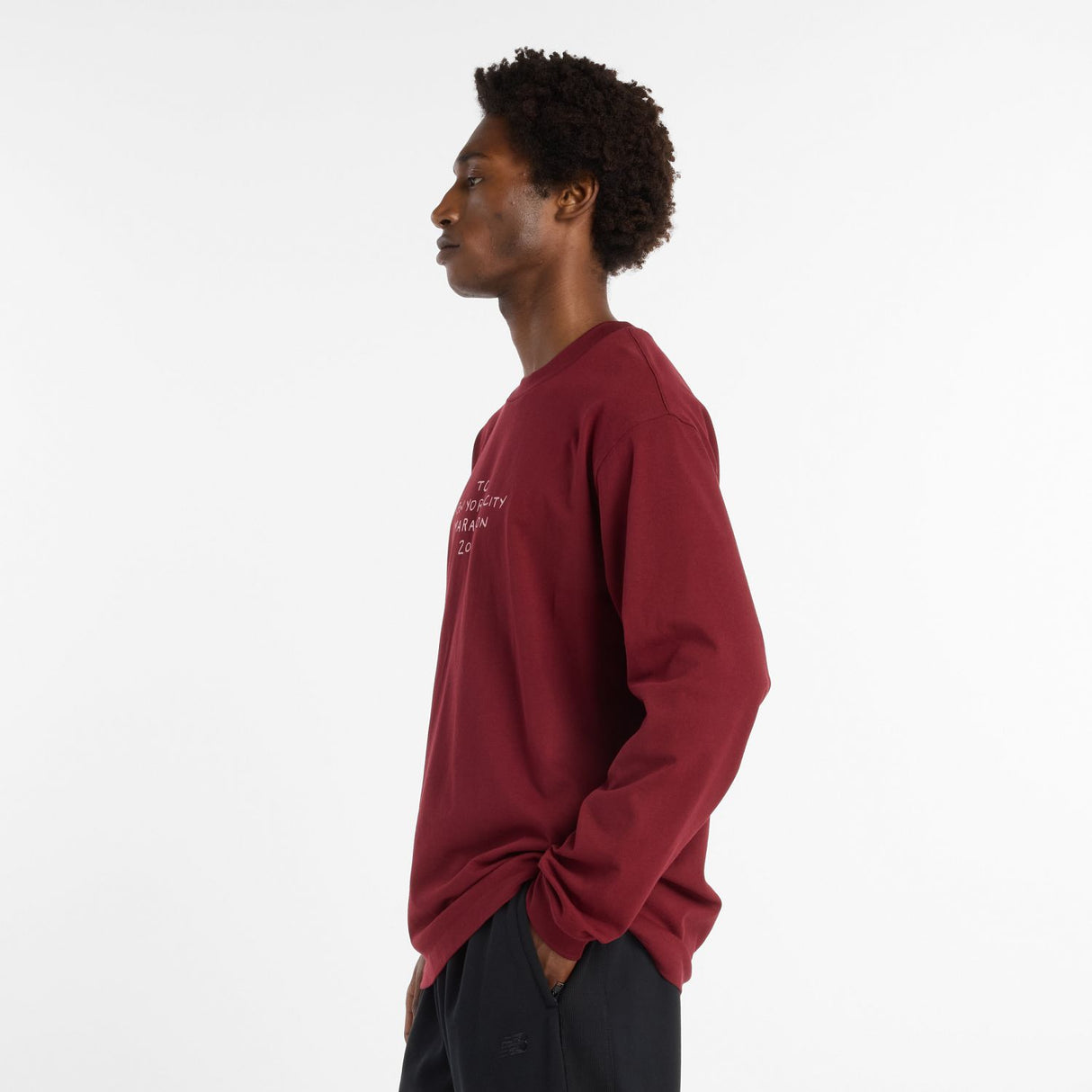 New Balance Men's NYC Marathon Athletics Premium Back Logo Long Sleeve-3