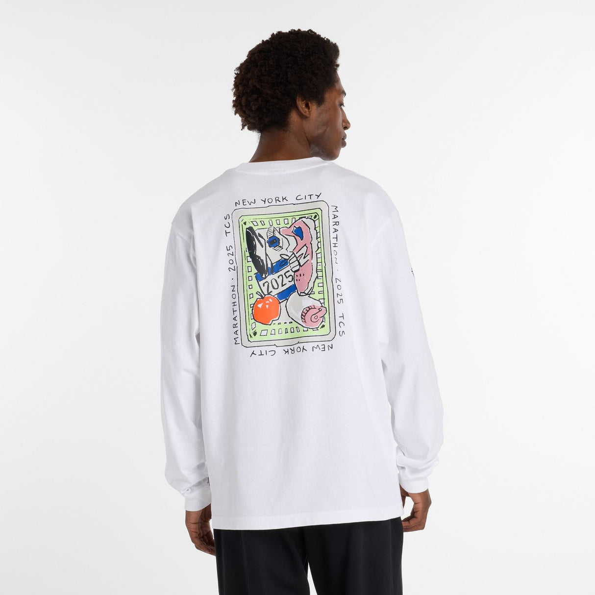 New Balance Men's NYC Marathon Athletics Premium Back Logo Long Sleeve-4