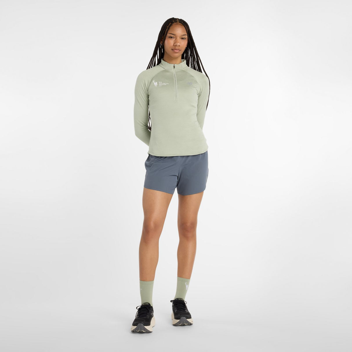 New Balance Women's NYC Marathon Athletics Heat Grid 1/2 Zip-1
