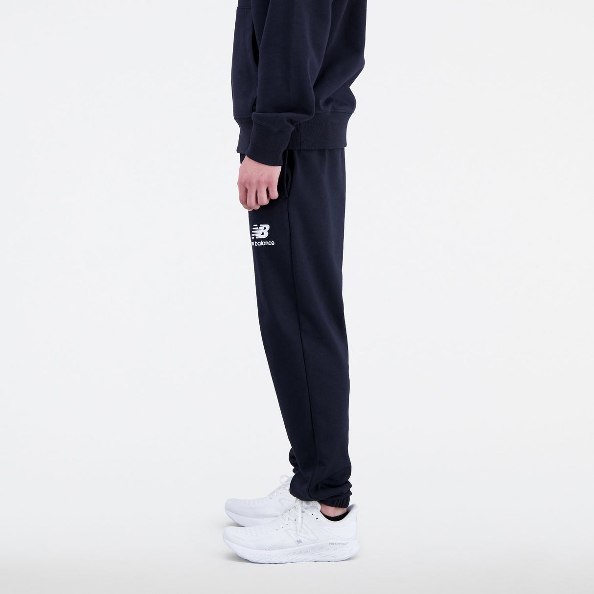 New Balance Men's Essentials Stacked Logo French Terry Sweatpants-3