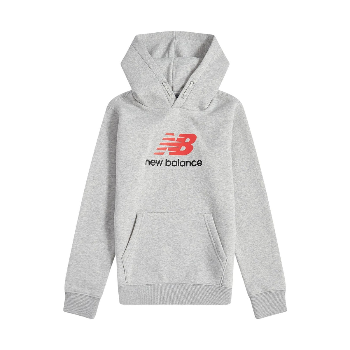 New Balance Boys' Brush Back Stacked Logo Hoodie-1