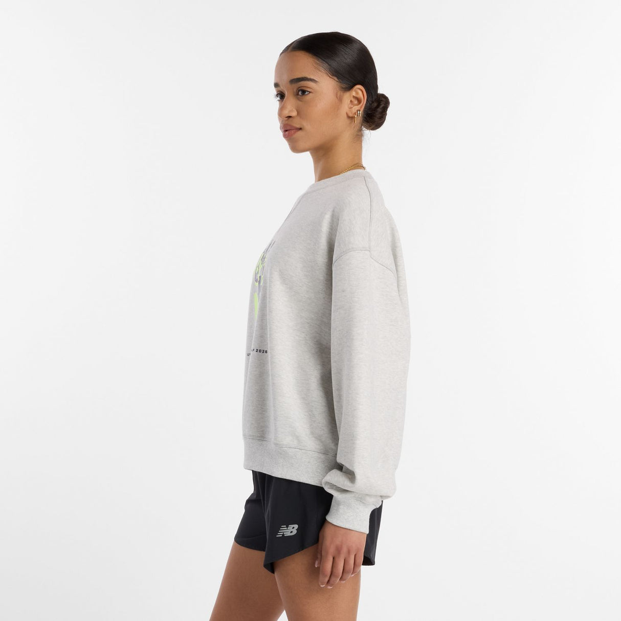 New Balance Women's United Airlines NYC Half Printed Athletics French Terry Crew-3