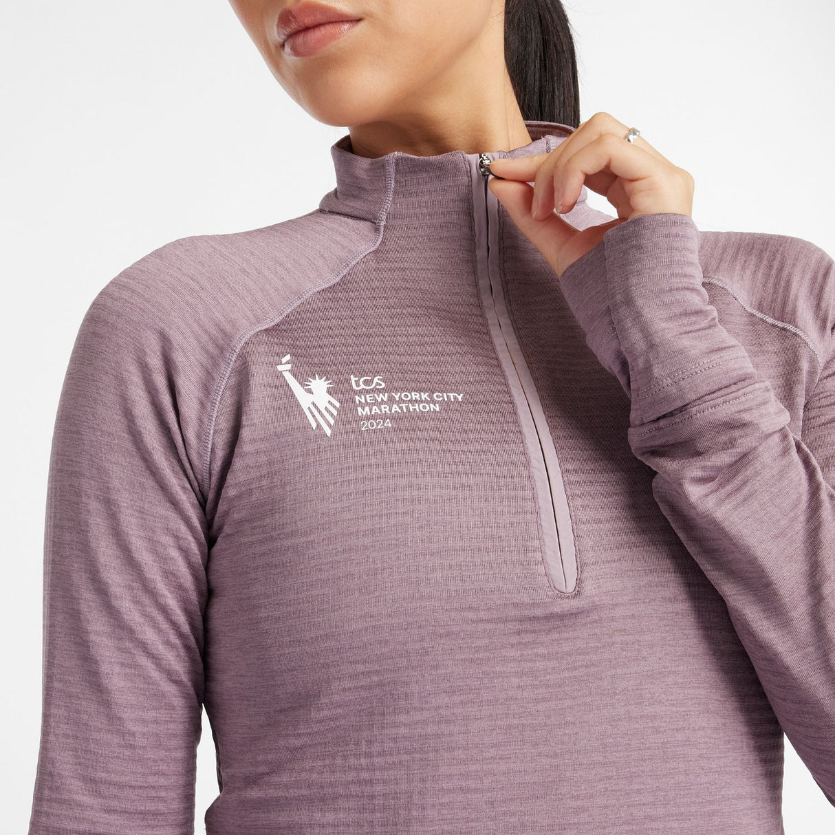 New Balance Women's NYC Marathon Athletics Heat Grid Half Zip-7