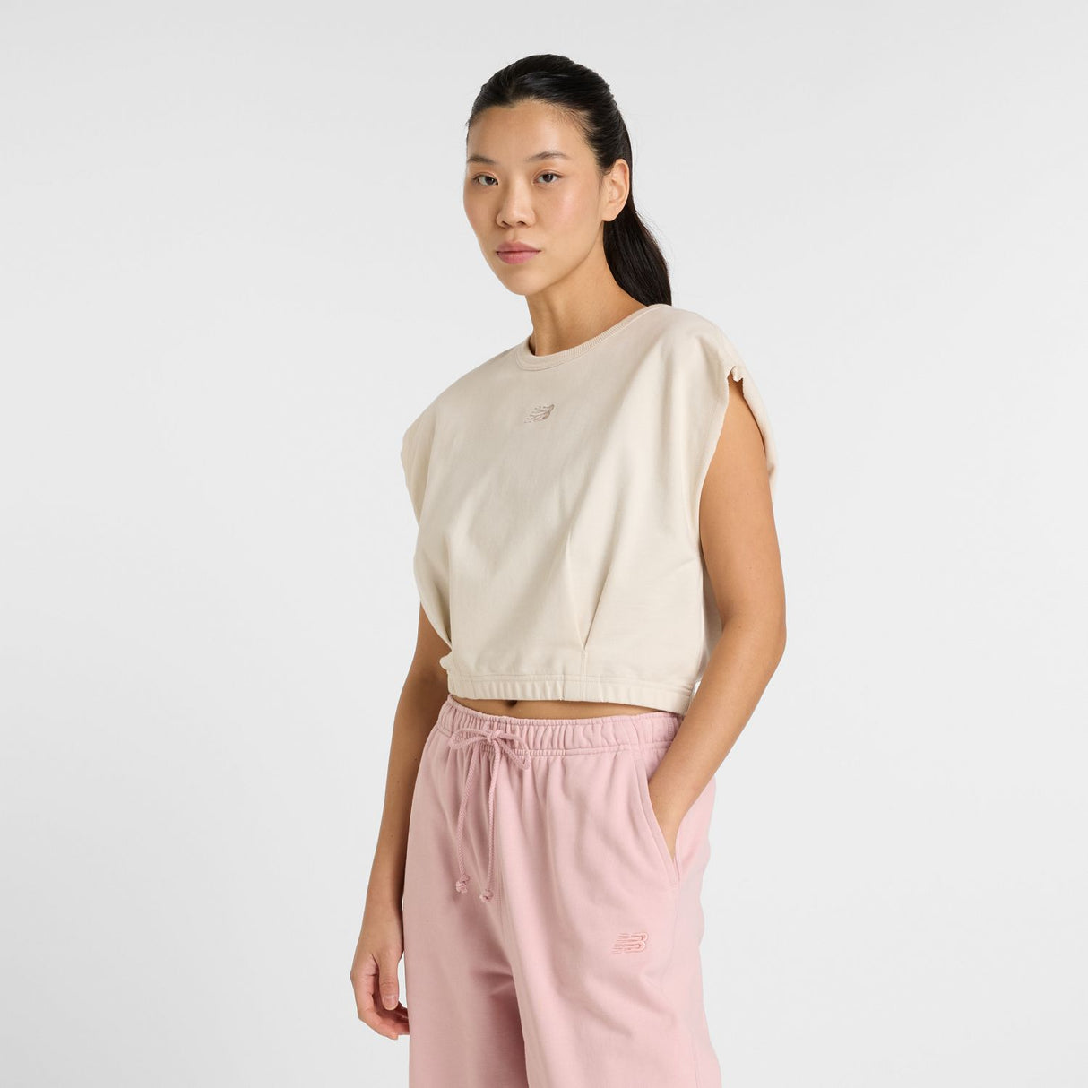 New Balance Women's Heritage French Terry Crop T-Shirt-3