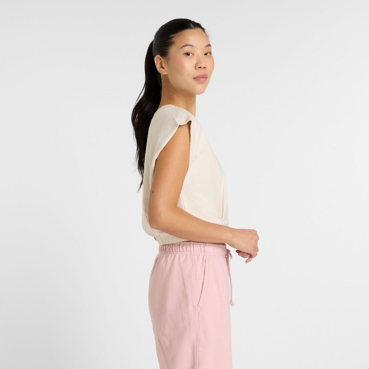 New Balance Women's Heritage French Terry Crop T-Shirt-4