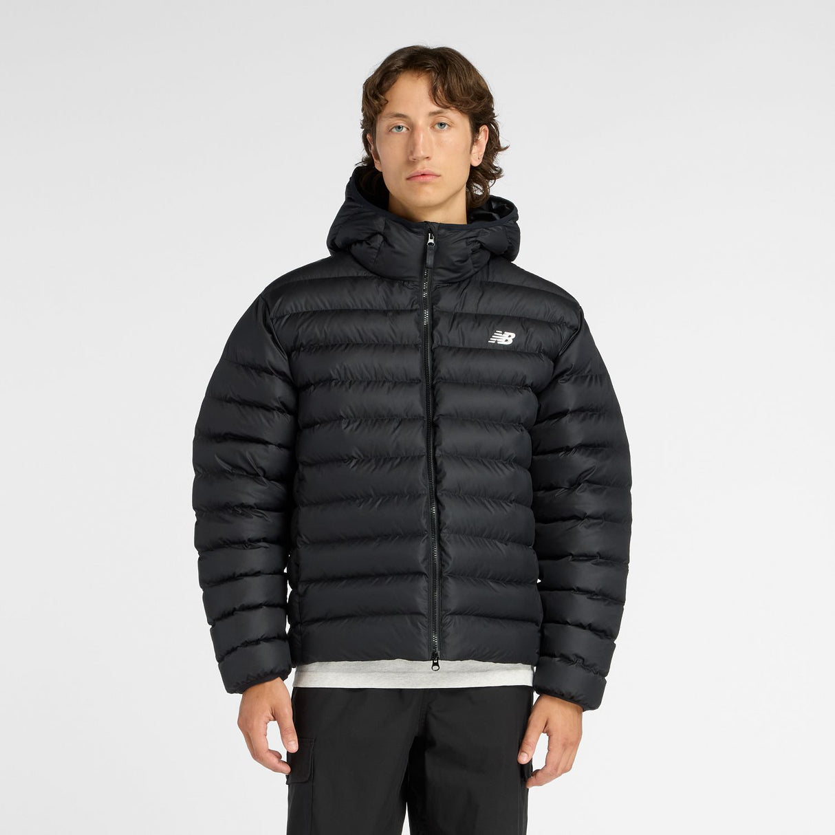 New Balance Men's Sport Essentials Hooded Puffer Jacket-1