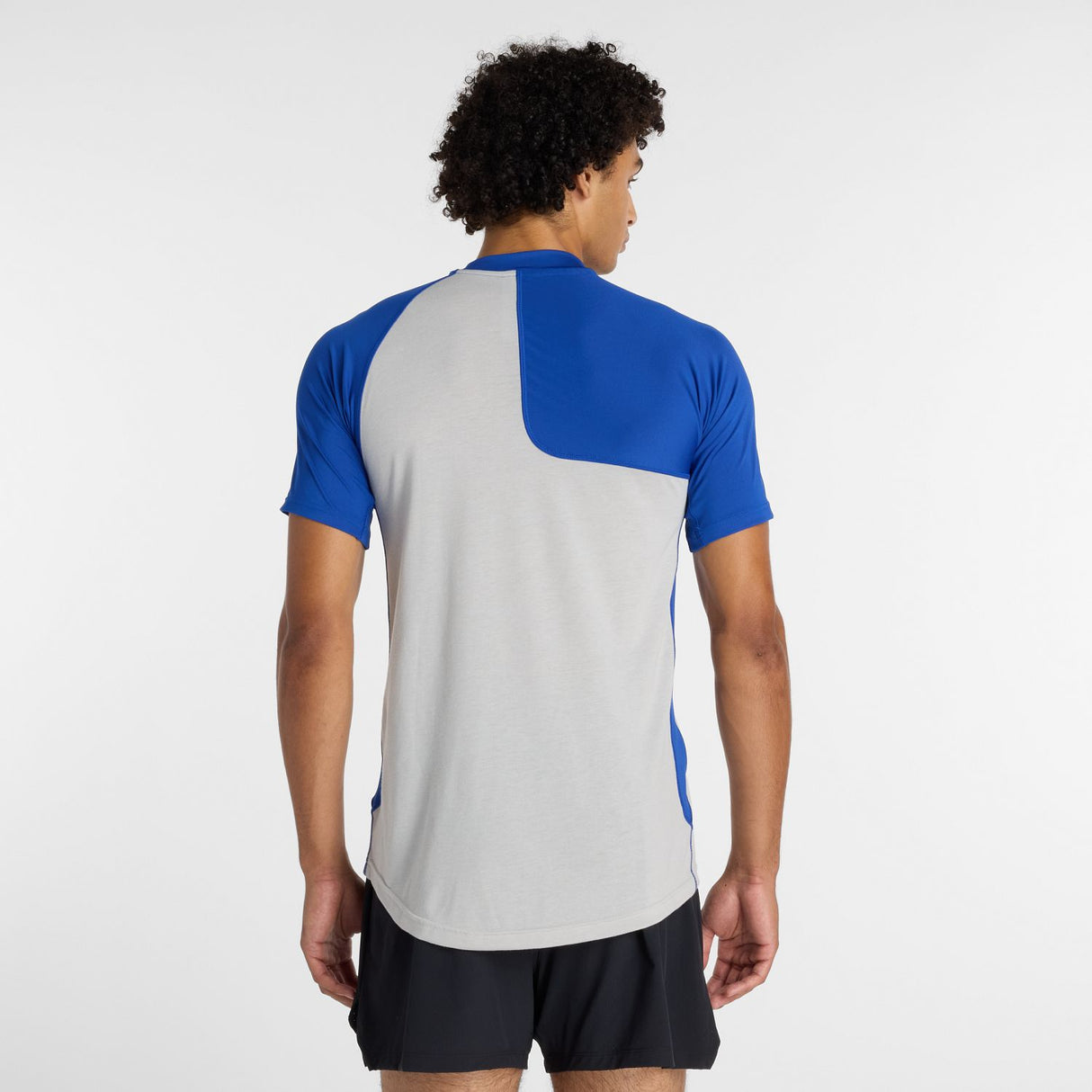 New Balance Men's Asym Short Sleeve Top Right-3
