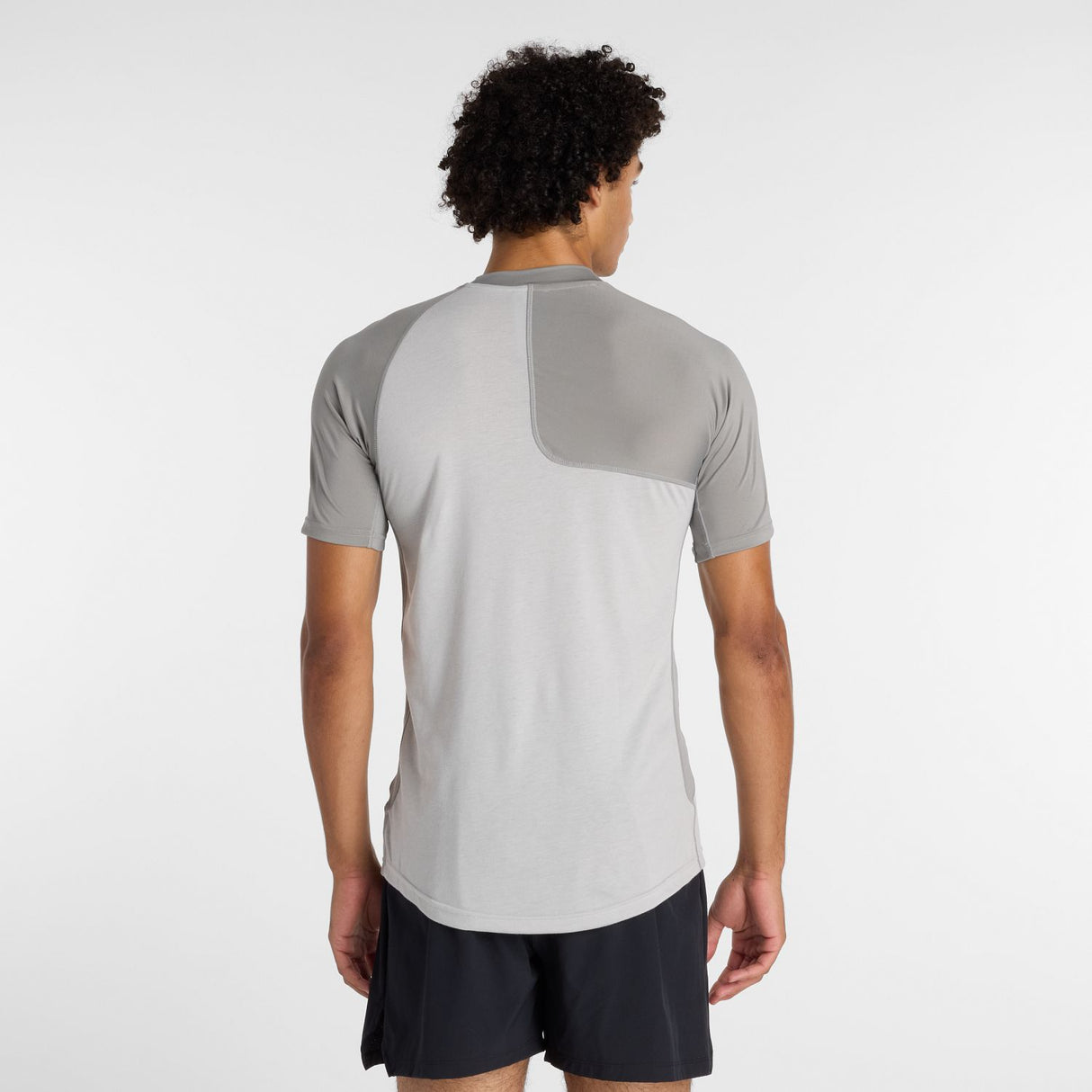 New Balance Men's Asym Short Sleeve Top Right-3