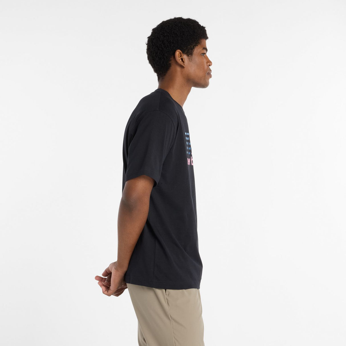 New Balance Men's Center Multi Color Logo T-Shirt-5