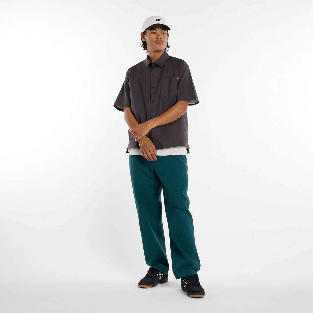 New Balance Men's Numeric Button Up Shirt-1