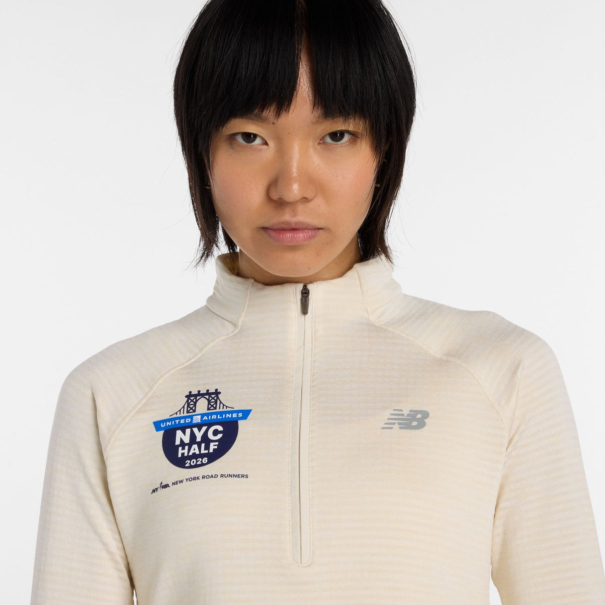New Balance Women's United Airlines NYC Half RC Essential Heat Grid 1/2 Zip-5