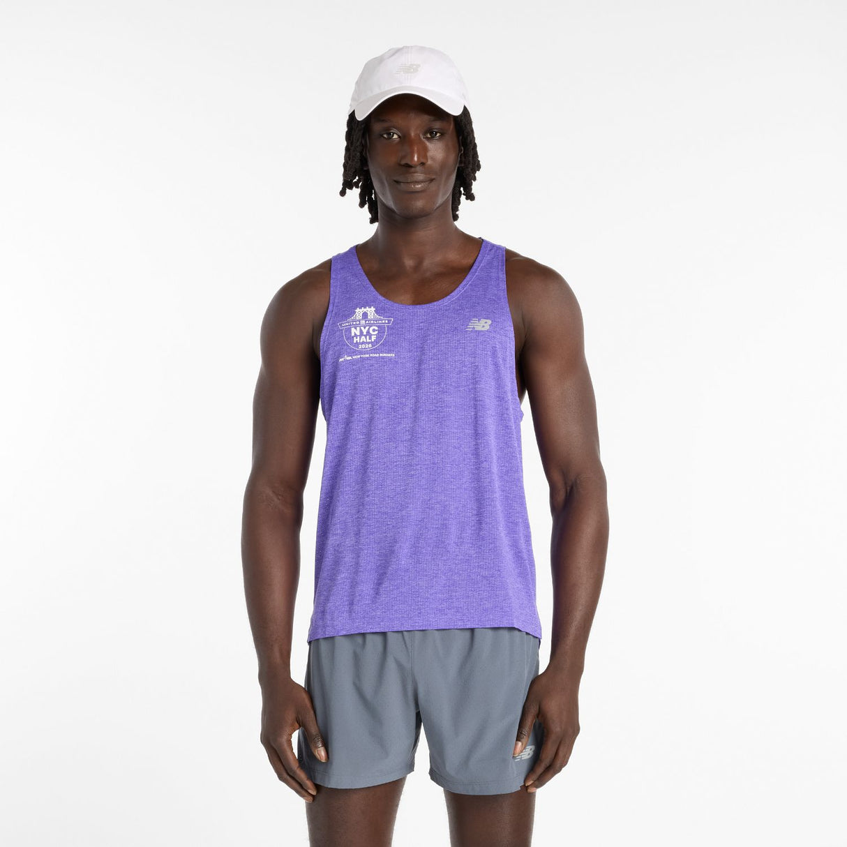 New Balance Men's United Airlines NYC Half RC Essential Singlet-2