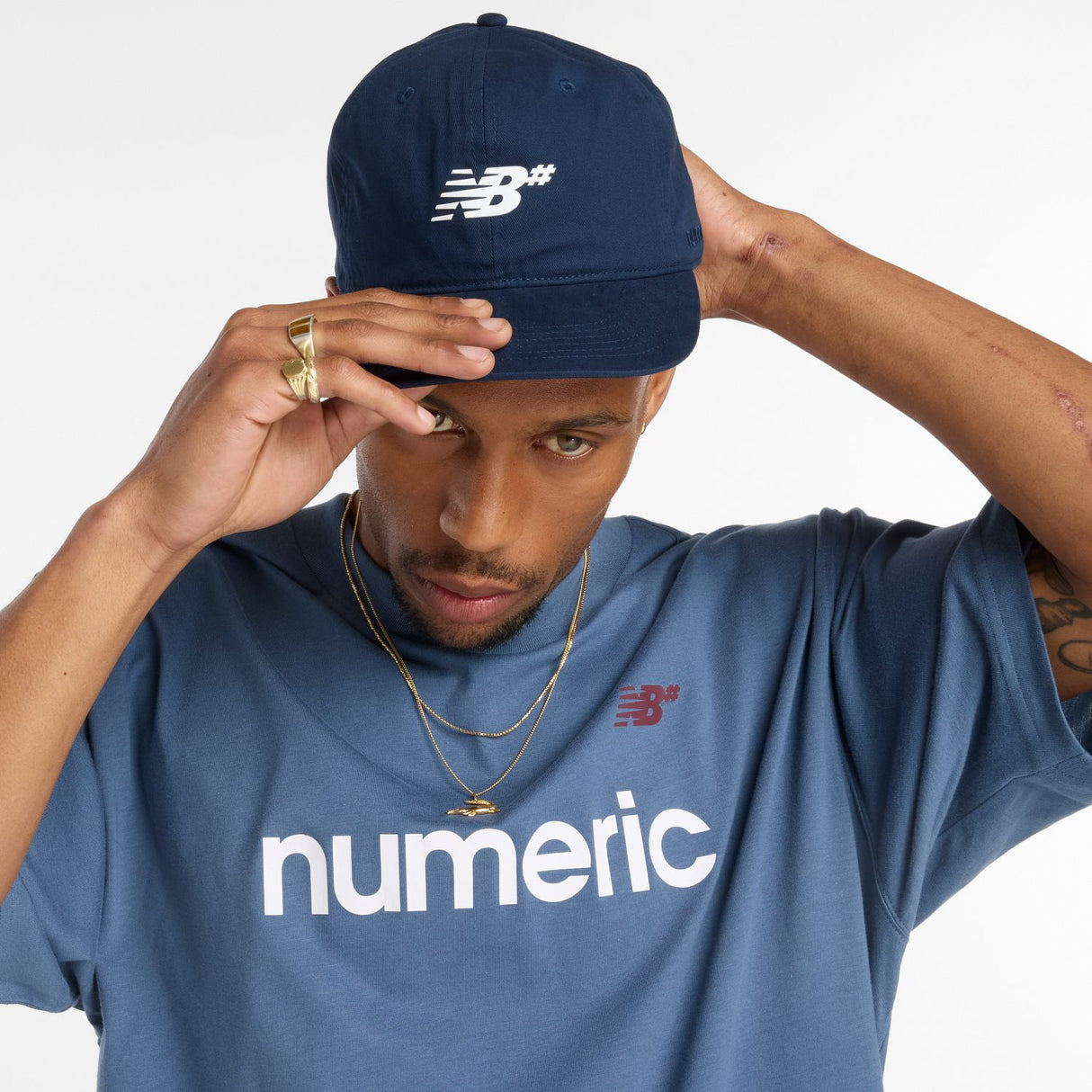 New Balance Men's Numeric Linear Logo T-Shirt-8