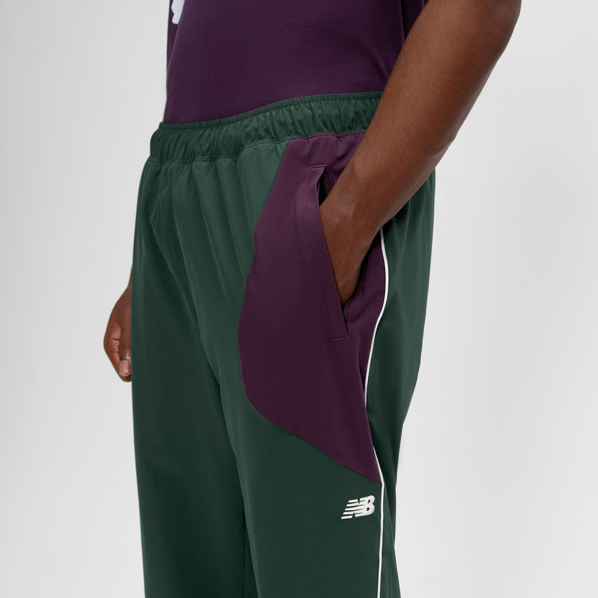 New Balance Men's Basketball Woven Colorblocked Pants-4