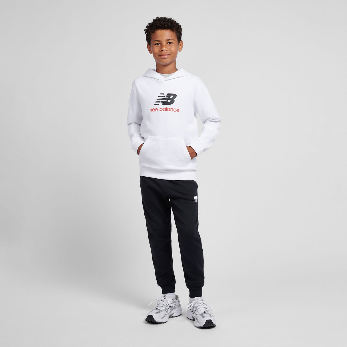 New Balance Boys' French Terry Stacked Logo Hoodie-4