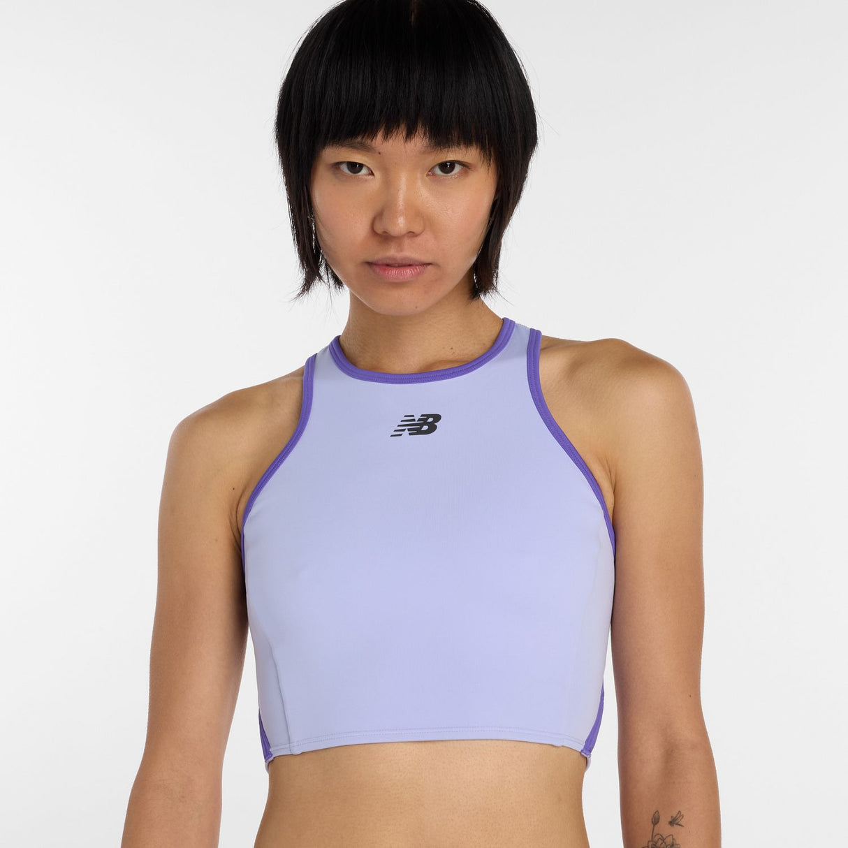 New Balance Women's Nationals Indoor Fast Days Fitted Crop Tank-5