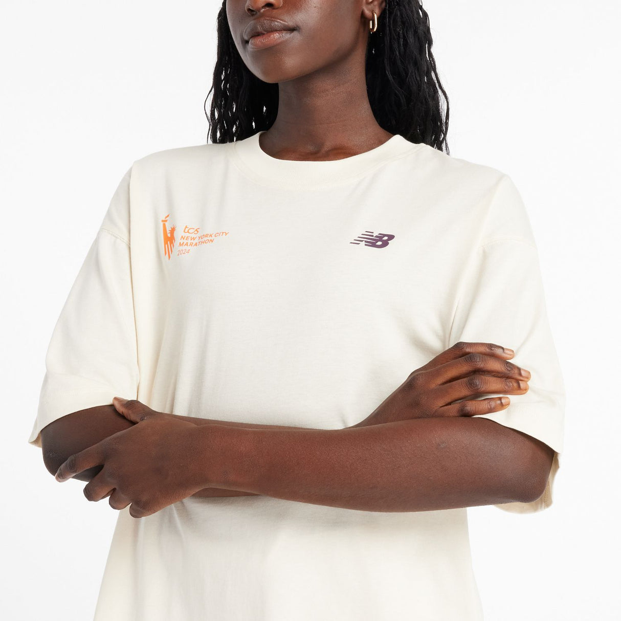 New Balance Women's NYC Marathon Graphic Oversized Jersey T-Shirt-4