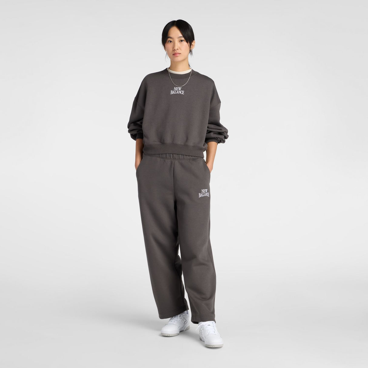 New Balance Women's Trackside Fleece Crew-1