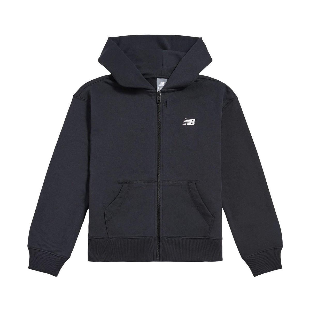 New Balance Girls' French Terry Small Logo Zip Hoodie-1