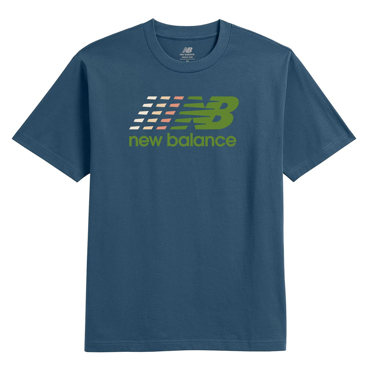 New Balance Men's Center Multi Color Logo T-Shirt-1