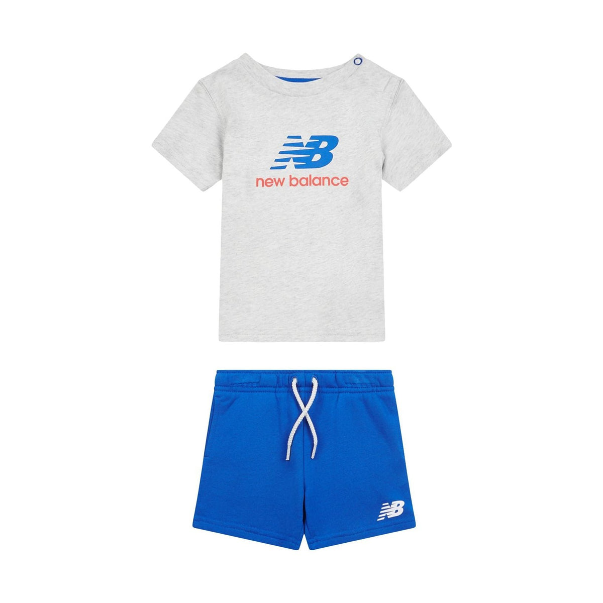 New Balance Boys' Colourblock Jersey Tee & Shorts Set-1