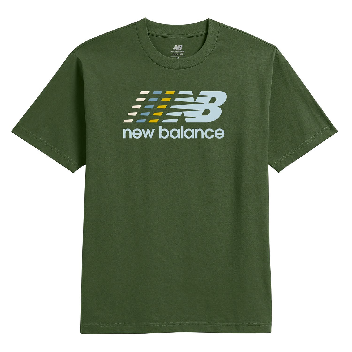 New Balance Men's Center Multi Color Logo T-Shirt-1