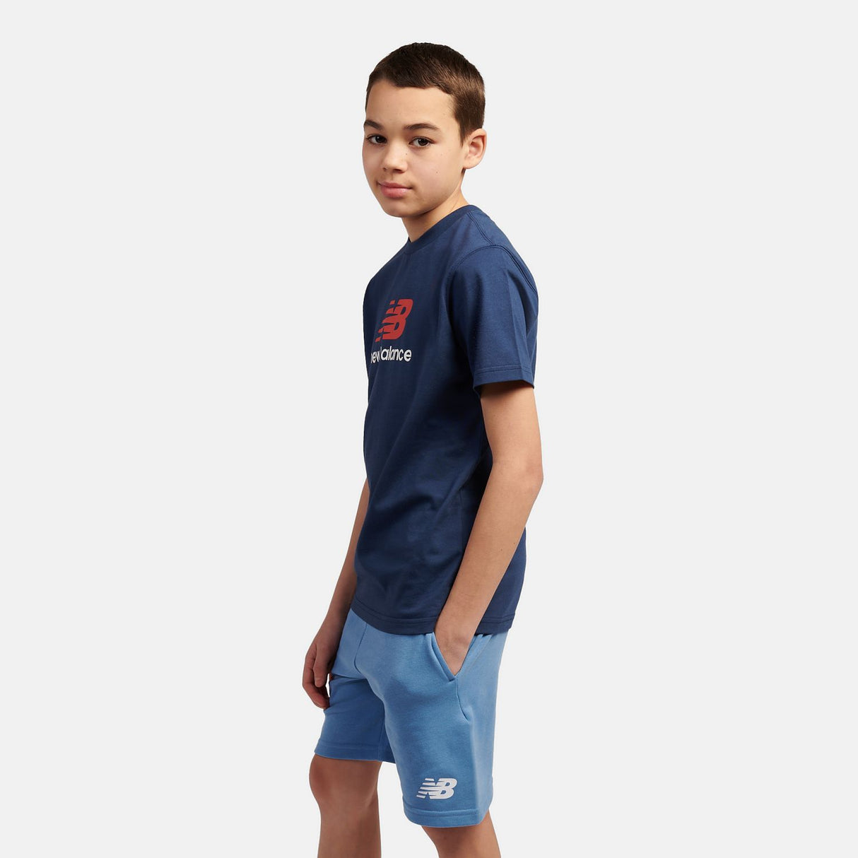 New Balance Youth Jersey Stacked Logo T-Shirt-6
