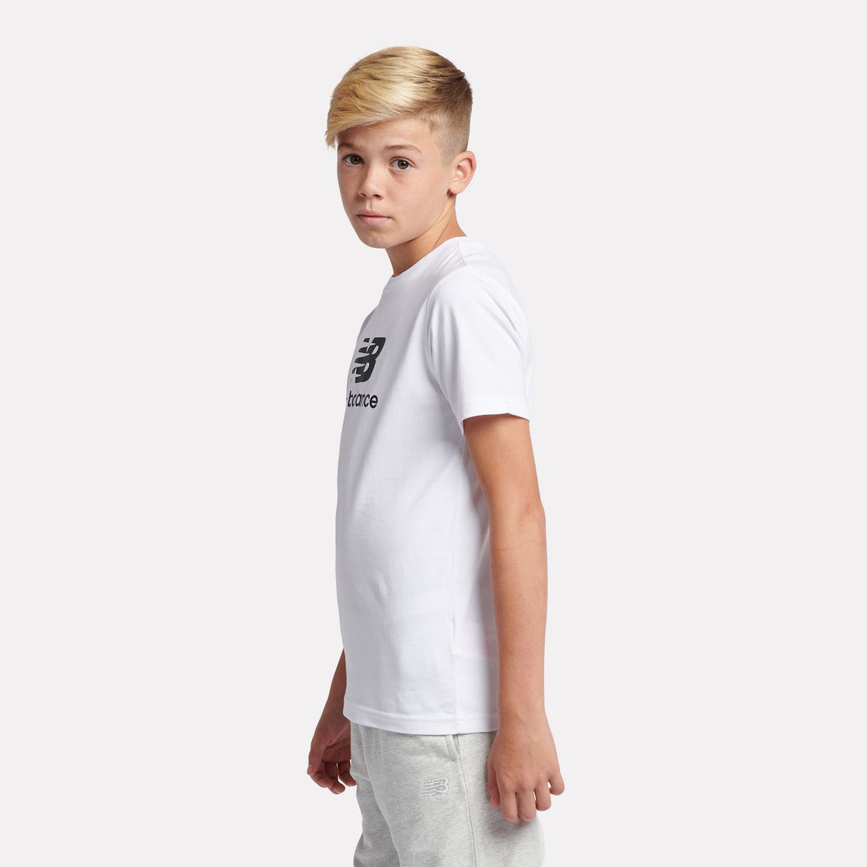 New Balance Youth Jersey Stacked Logo Tee-6