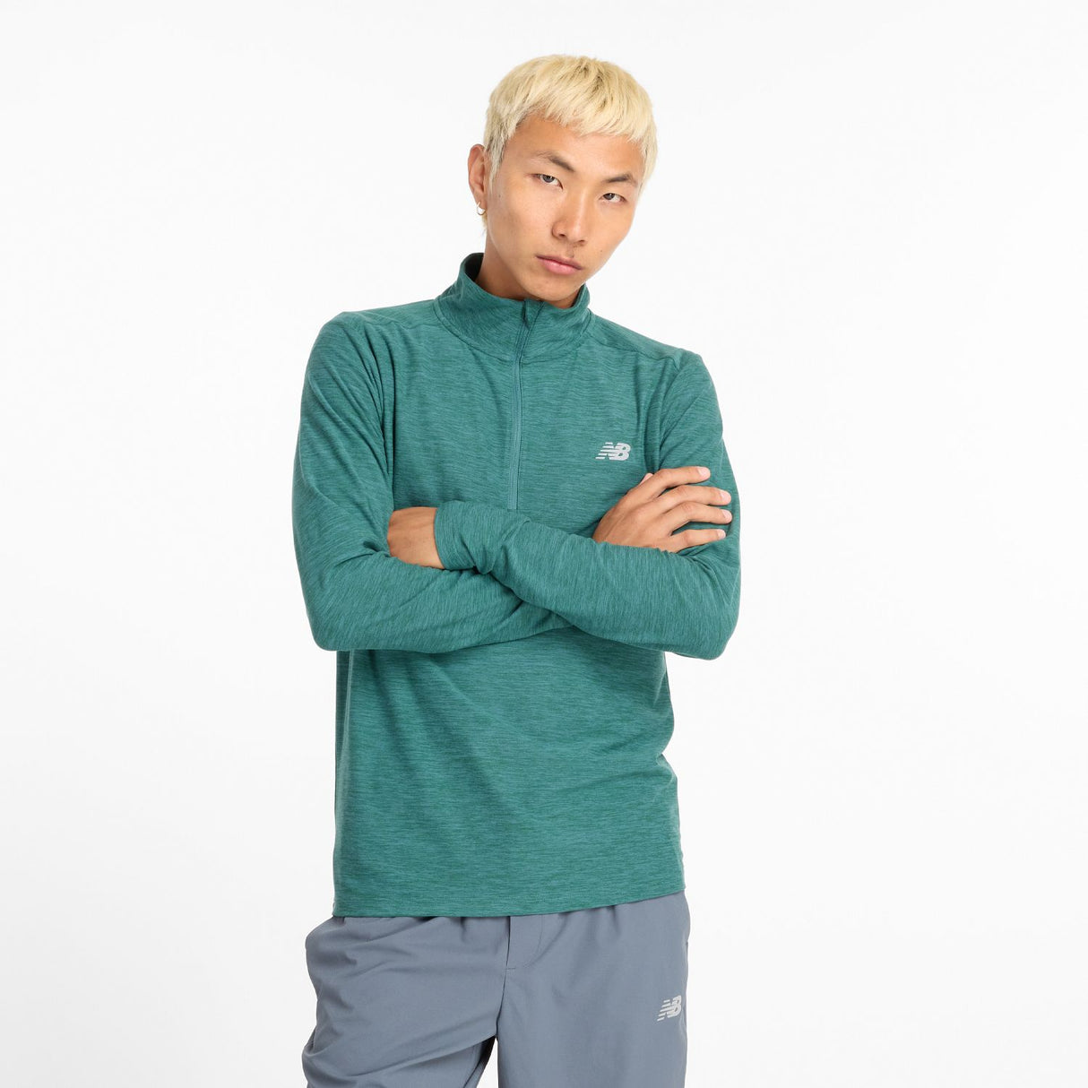 New Balance Men's Space Dye 1/4 Zip Shirt-1