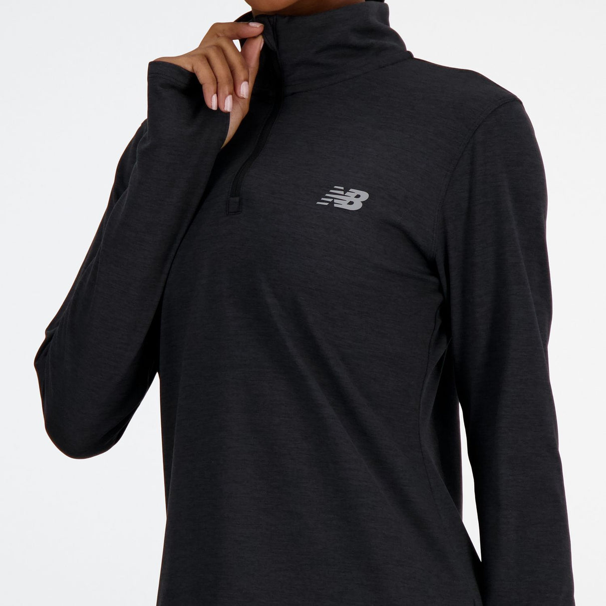 New Balance Women's Sport Essentials Space Dye Quarter Zip-6